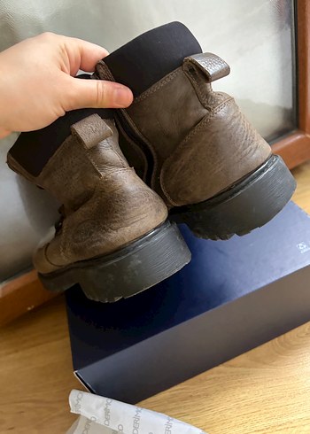 Kahverengi Deri Bağcıklı Erkek Bot - Görsel 3