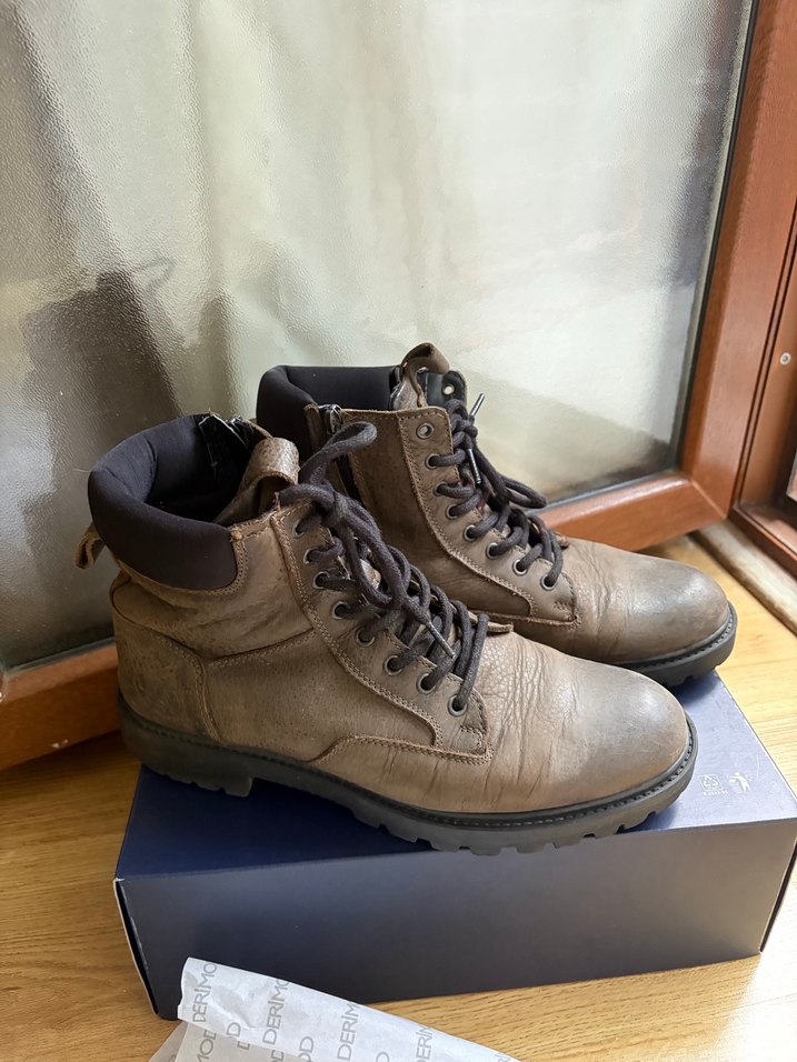 Kahverengi Deri Bağcıklı Erkek Bot - Görsel 2