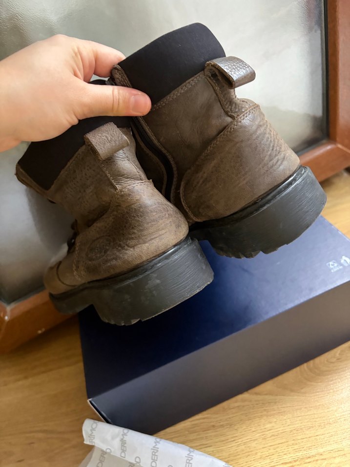 Kahverengi Deri Bağcıklı Erkek Bot - Görsel 3