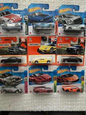  Hot wheels ve matchbox koleksiyon arabaları