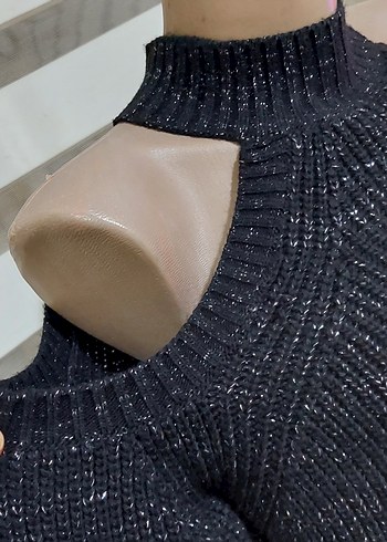 Adil ışık marka esnek simli triko kazak - Görsel 3