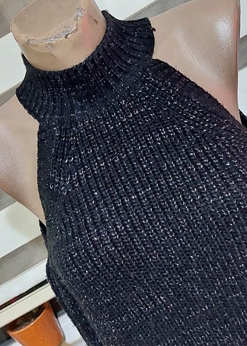 Adil ışık marka esnek simli triko kazak - Görsel 2