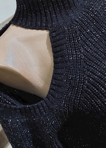 Adil ışık marka esnek simli triko kazak - Görsel 4