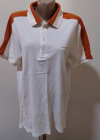 pierre cardin marka Beyaz Turuncu Kısa Kollu Polo Tişört