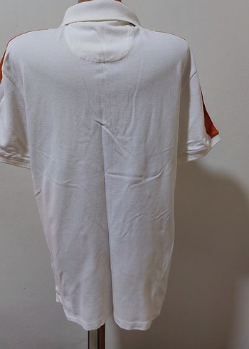 xl Beden çeşitli Renk pierre cardin marka Beyaz Turuncu Kısa Kollu Polo Tişört