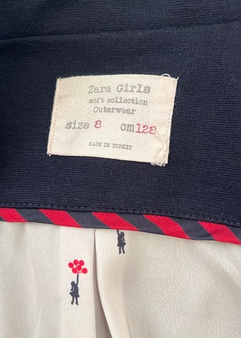 Zara Düğmeli, Nakışlı Midi lacivert çeket