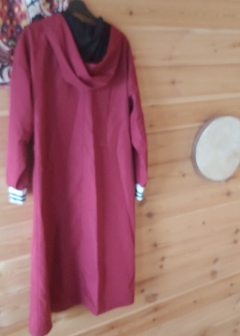 Bordo Kadın yagmurluk - Görsel 5