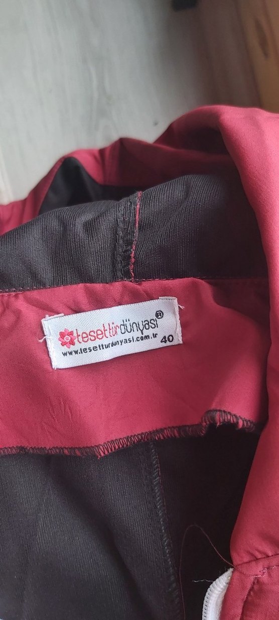 Bordo Kadın yagmurluk - Görsel 2