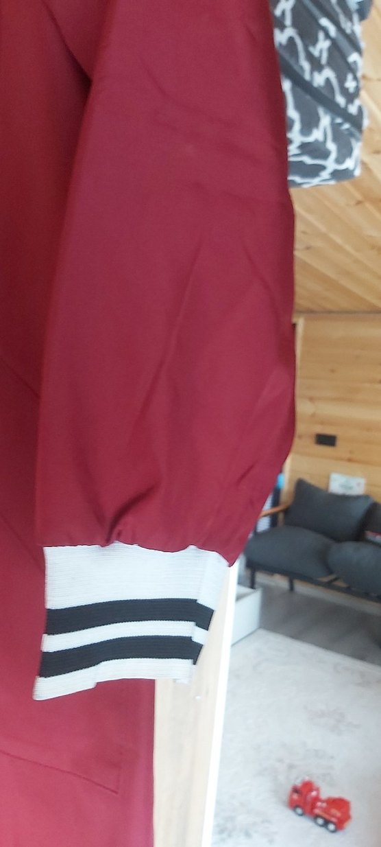 Bordo Kadın yagmurluk - Görsel 4