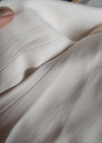 Beyaz Düğmeli kumas ceket - Görsel 6