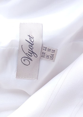 Beyaz Düğmeli kumas ceket - Görsel 5