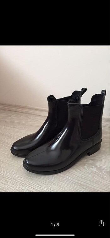 Siyah yağmur bootie/ çizme