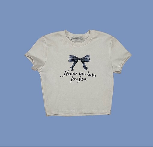 blue bow baby tee