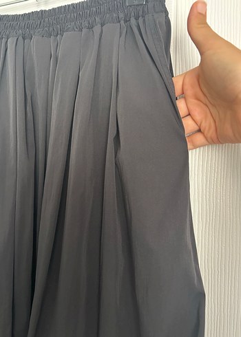 26 Beden siyah Renk Kadın Siyah Uzun Keten Etek