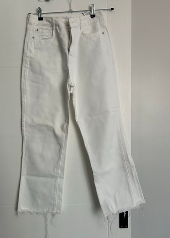 Beyaz Kadın Denim Regular Fit Jean