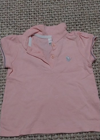 Kız Çocuk Pembe Kısa Kollu Polo Tişört