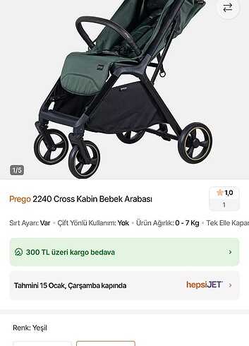 Prego Cross Kabin Boy Bebek Arabası