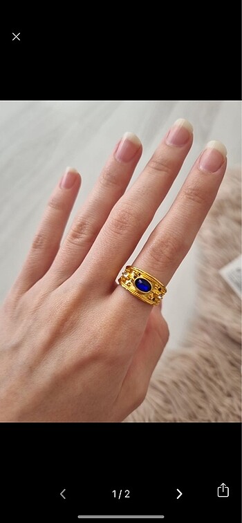 vintage taşlı gold yüzük