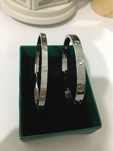 İkili set Çelik cartier bileklik