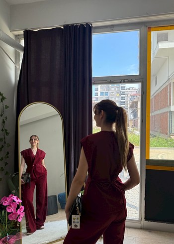 s Beden Bordo ikili takım