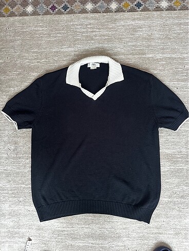 Zara Summer Polo Yaka L Lacivert