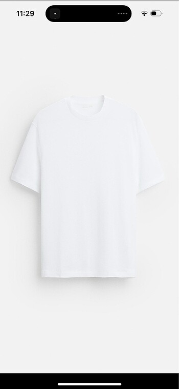 Zara Beyaz Erkek Tshirt L triko