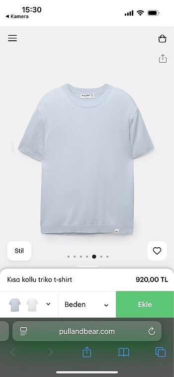 Pull and bear erkek Triko L mavi