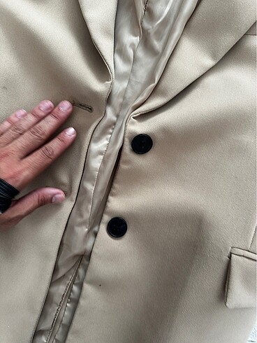 l Beden camel Renk Pull and bear oversize ceket L