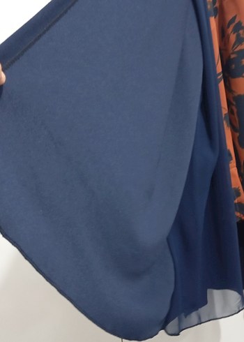 Desenli Kahverengi Kadın Bluz - Görsel 5