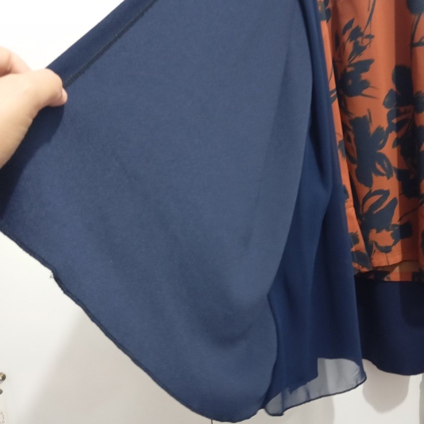 Desenli Kahverengi Kadın Bluz - Görsel 5