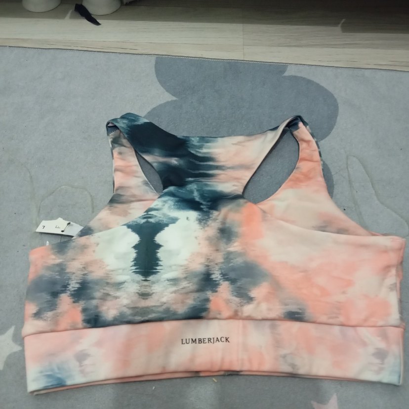 Pastel Renkli Tie-Dye Spor Sütyeni - Görsel 3