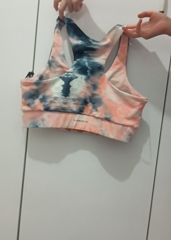 Gri Tie-Dye Desenli Sporcu Sütyeni - Görsel 4