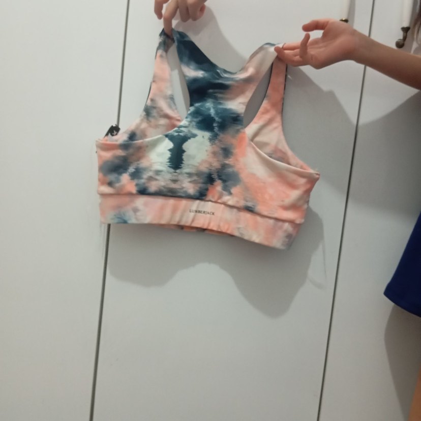 Gri Tie-Dye Desenli Sporcu Sütyeni - Görsel 4