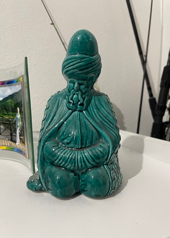 Turkuaz Renkli Seramik Biblo