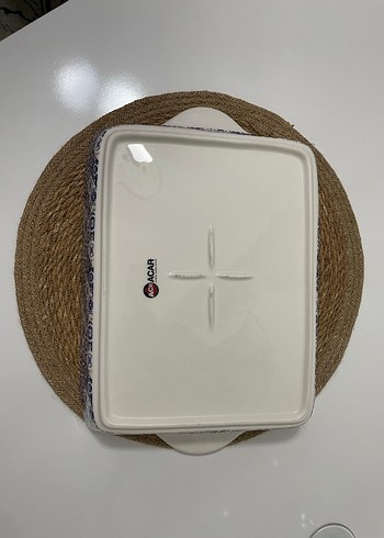 Acar Porselen gold yaldızlı dikdörtgen tepsi - Görsel 2