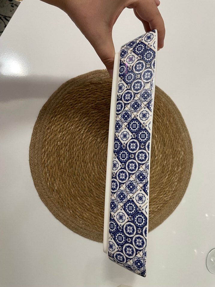 Acar Porselen gold yaldızlı dikdörtgen tepsi - Görsel 3