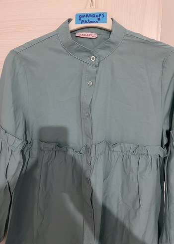 Su yeşili terikoton gömlek - Görsel 2