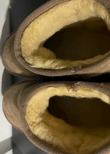 Vizon Süet Kadın Kalın Topuk Vizon UGG Bot - Görsel 3