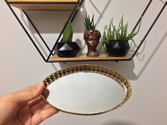 Gold aynalı mini tepsi