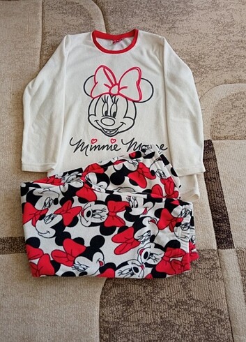 10 Yaş Beden çeşitli Renk Minnie mouse polar pijama