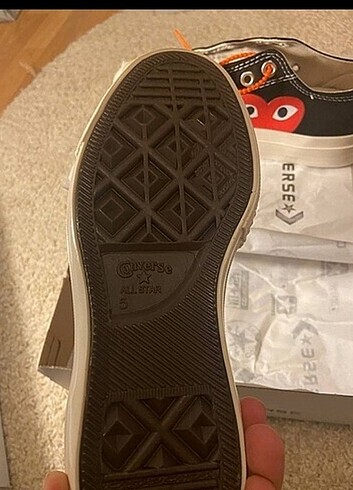 37 Beden siyah Renk Comme des Garçons Converse Ayakkabı