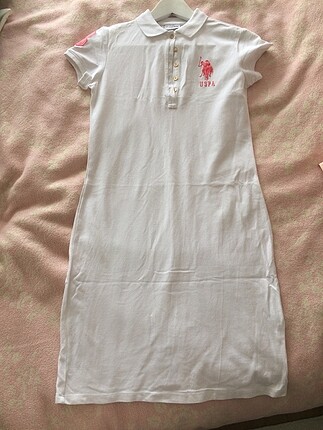 U.S Polo Assn. Beyaz elbise