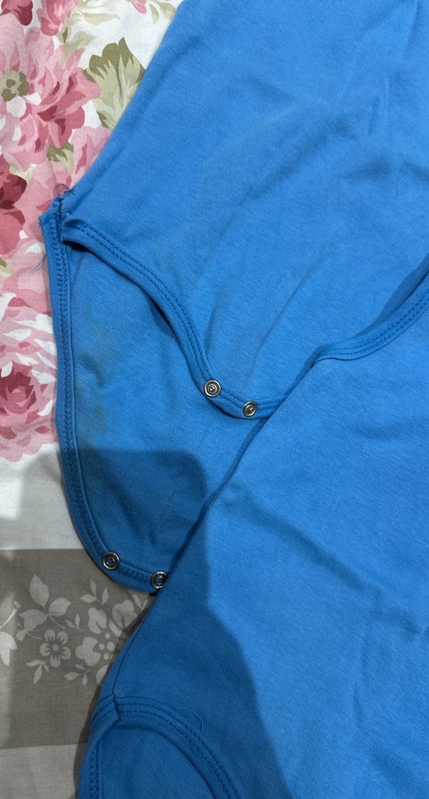 Mavi Kolsuz Bebek Çıtçıtlı Body - Görsel 3