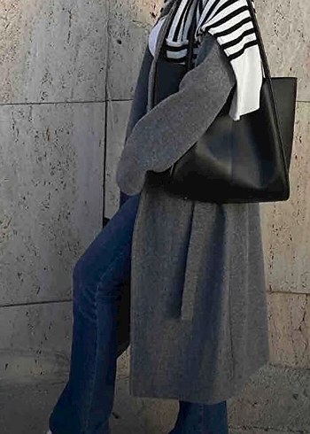 Siyah Deri Kadın Omuz Çantası - Görsel 2