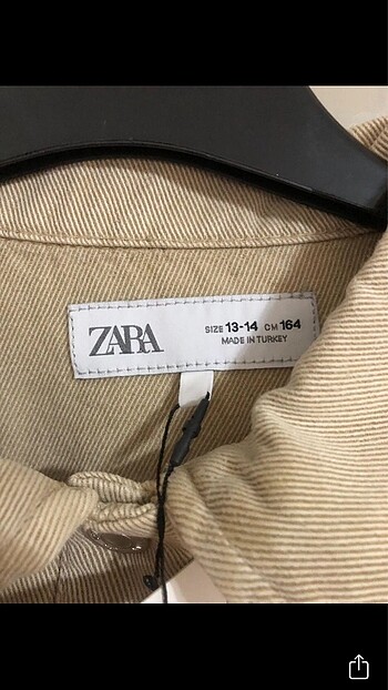 xs Beden camel Renk Zara gömlek