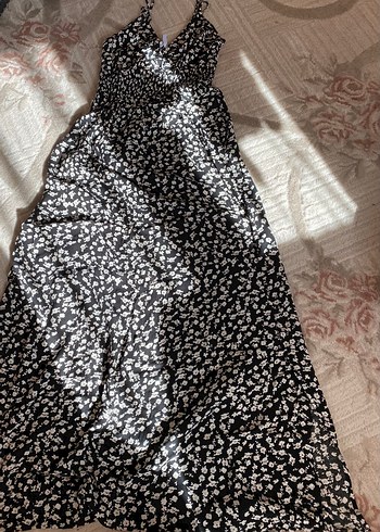 Siyah Uzun Askılı Elbise - Görsel 4