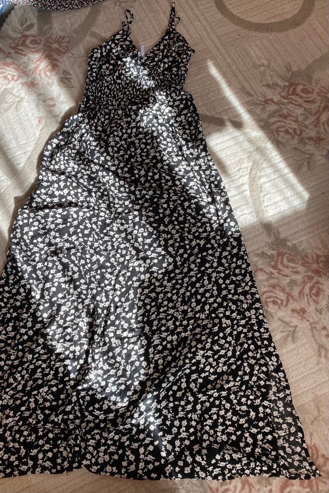 Siyah Uzun Askılı Elbise - Görsel 4