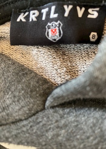 Diğer Gri Kapüşonlu Erkek Sweatshirt BJK Baskılı