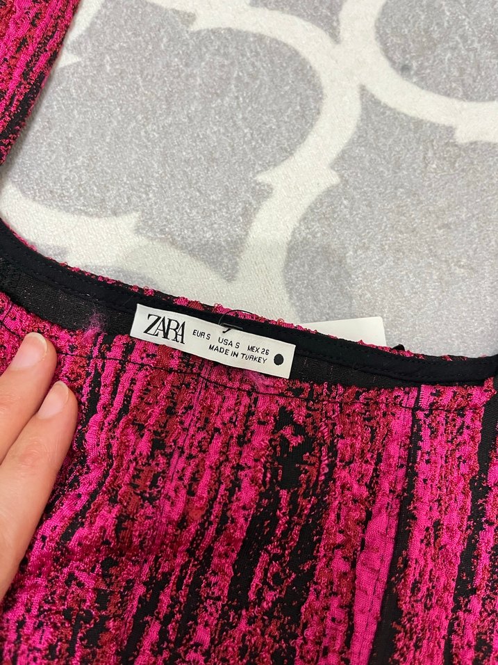 Kadın Pembe Mini Büstiyer Fermuarlı - Görsel 2