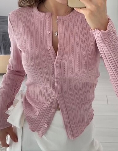 Mango Mango pembe hırka